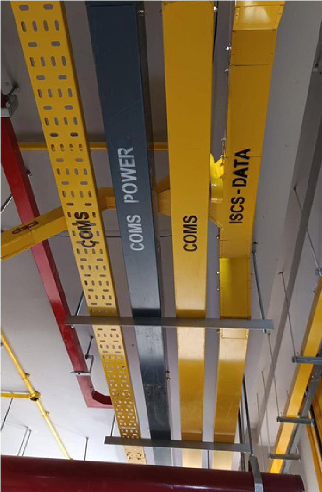 Metal works cable routing and tray installation